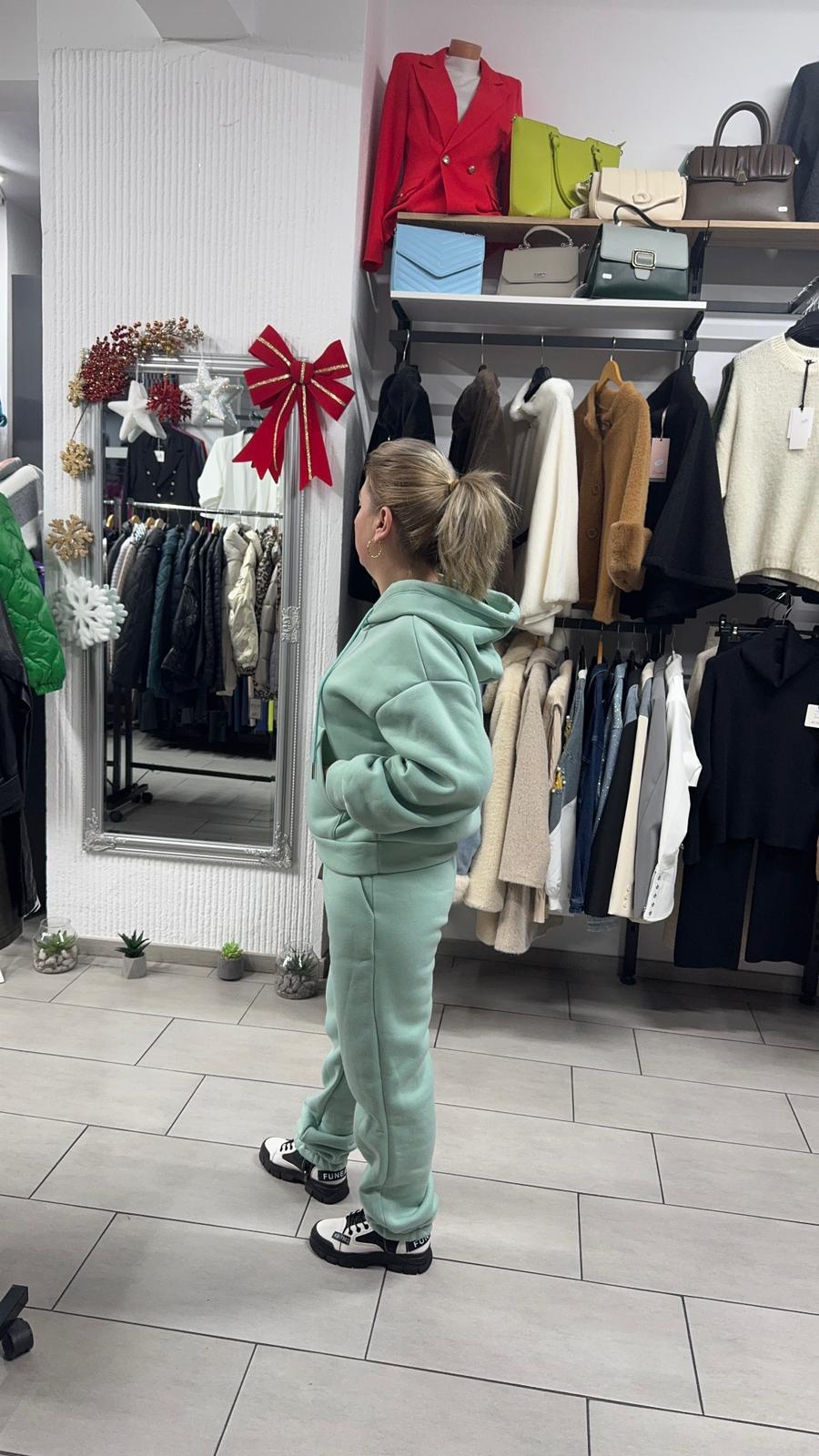 Trening mint cu hanorac și pantaloni jogger